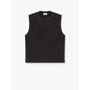 A Paper Kid Women Modal Top With Rhinestone Logo Patch On The Back